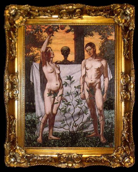 framed  Hans Thoma Adam and Eve, ta009-2
